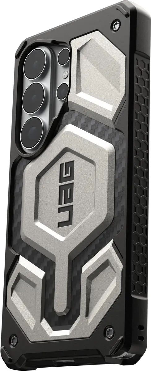 Urban Armor Gear Monarch Pro Backcover S26 Ultra - Titanium Zilver - afbeelding 3 van 6