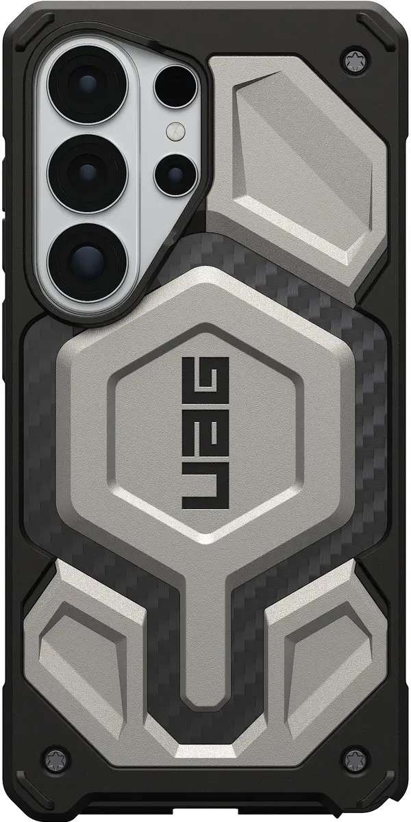 Urban Armor Gear Monarch Pro Backcover S26 Ultra - Titanium Zilver - afbeelding 2 van 6