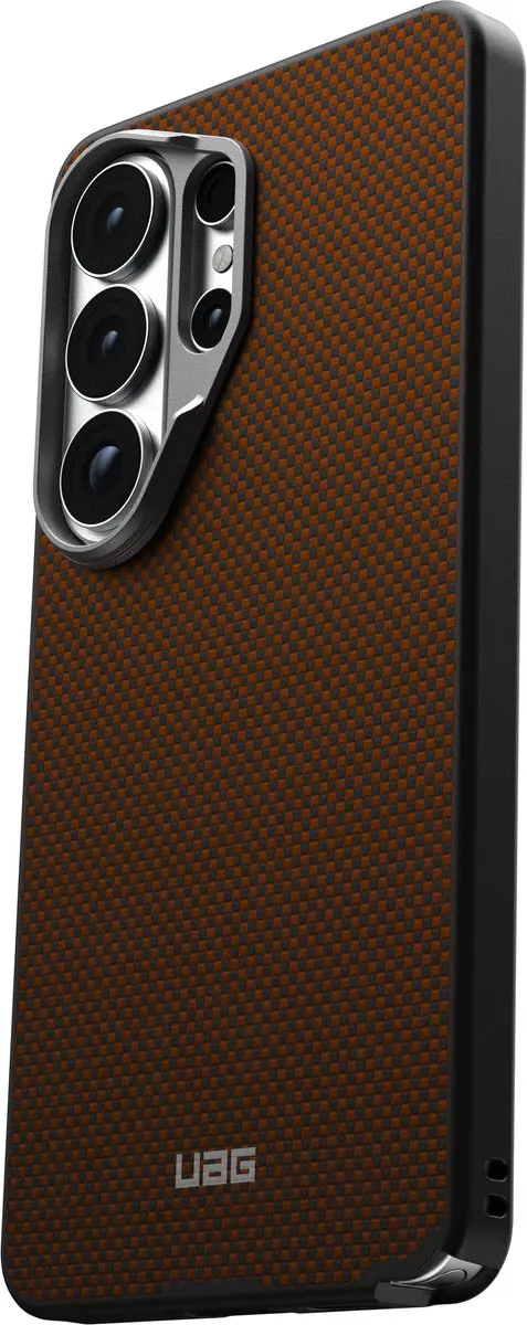 Urban Armor Gear Fibr Armr Backcover S26 Ultra - Orange/Charcoal - MagSafe - afbeelding 3 van 6