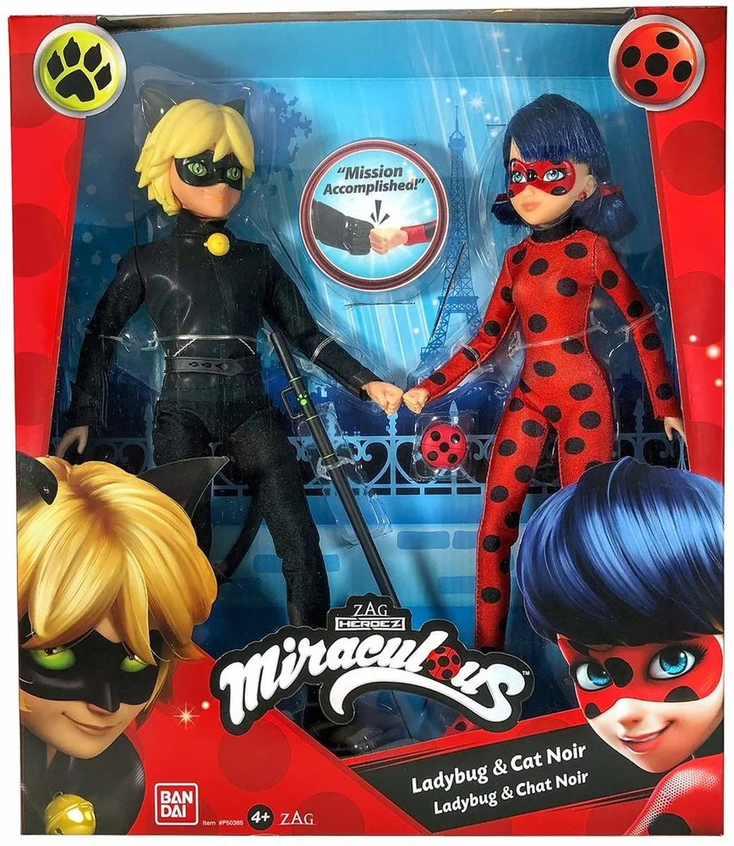 Bandai Miraculous Ladybug & Cat Noir Figuren 26cm