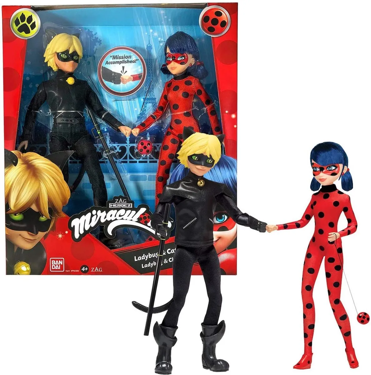 Bandai Miraculous Ladybug & Cat Noir Figuren 26cm
