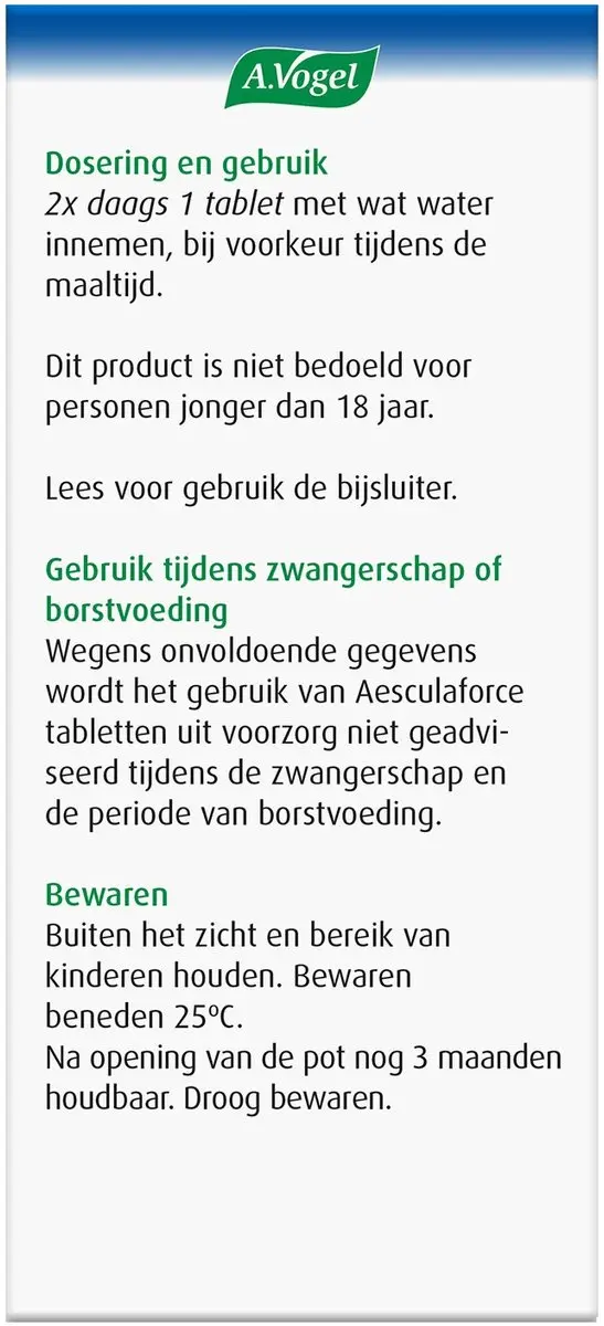A.Vogel Aesculaforce Tabletten 50 Stuks