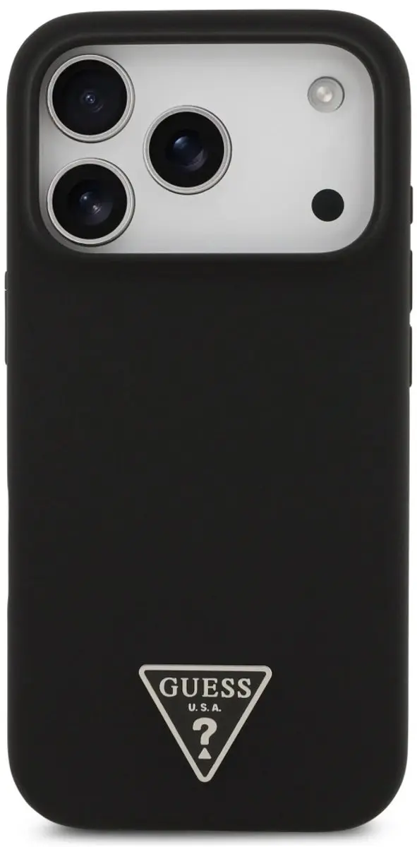 GUESS Siliconen Magsafe Hoes iPhone 17 Pro - Logo - Zwart - afbeelding 6 van 6