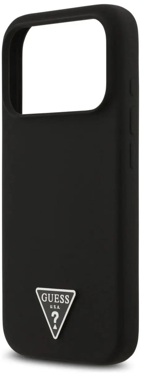 GUESS Siliconen Magsafe Hoes iPhone 17 Pro - Logo - Zwart - afbeelding 2 van 6