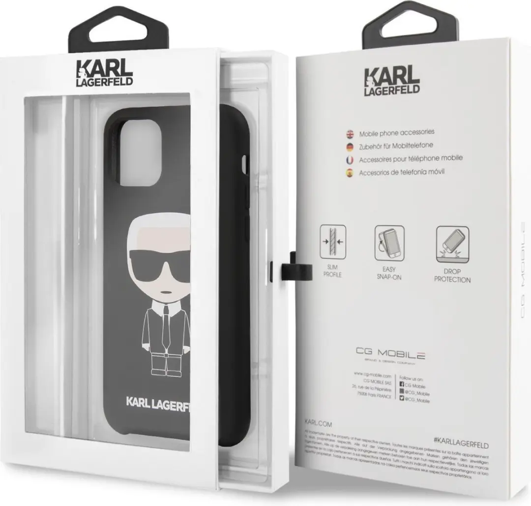 Karl Lagerfeld Body Iconic Hoesje iPhone 11 Pro - Zwart - afbeelding 3 van 4