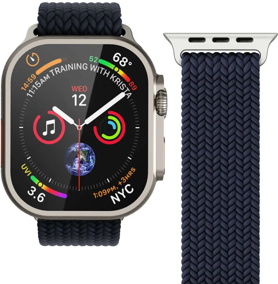 Vonmählen Woven Loop Band Apple Watch 38-42mm - Navy - afbeelding 3 van 6