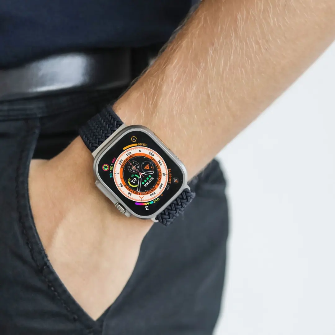 Vonmählen Woven Loop Band Apple Watch 38-42mm - Navy - afbeelding 4 van 6