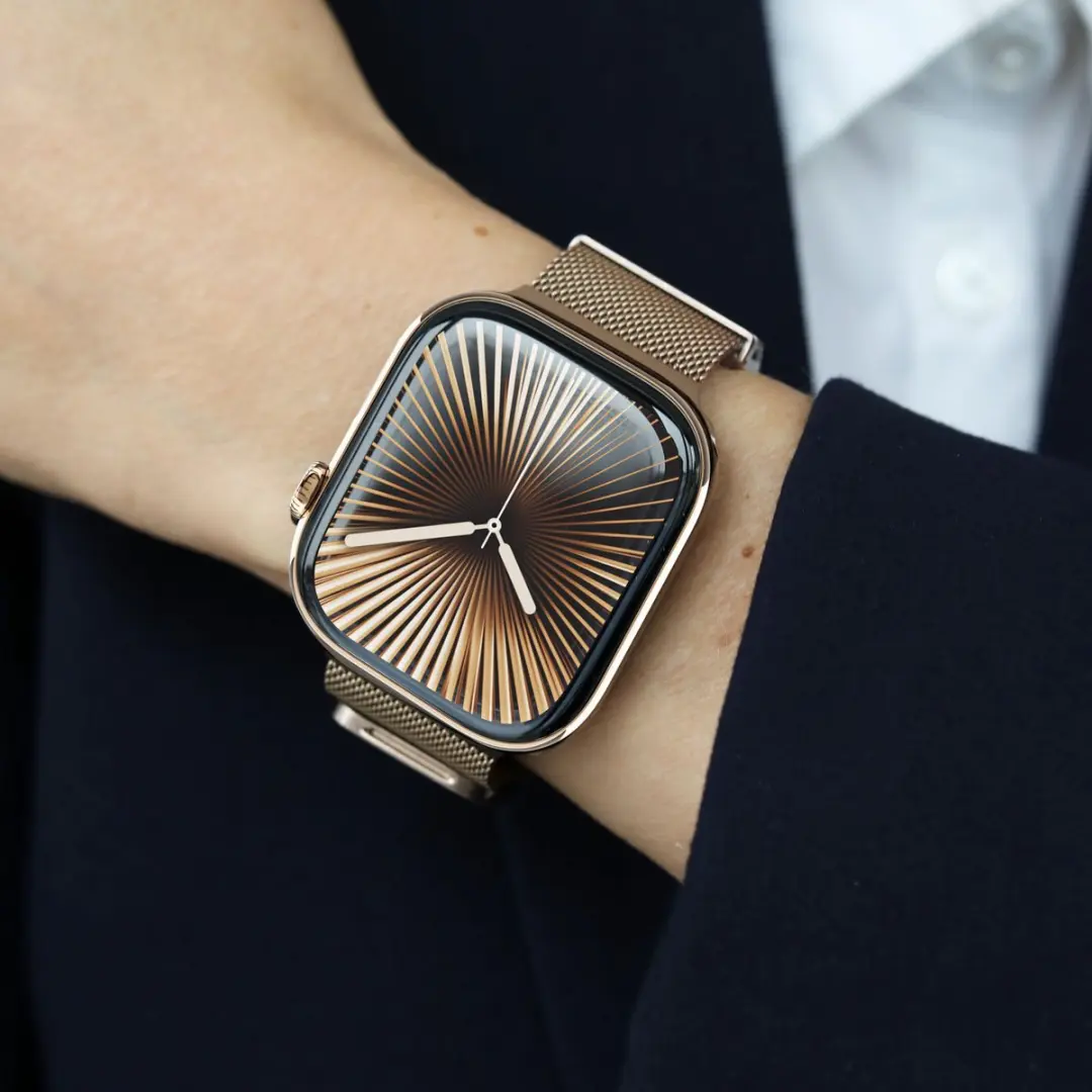 Vonmählen Milanese Loop 2 Apple Watch Band - 44/45/46/49mm - Sunset Gold - afbeelding 4 van 5