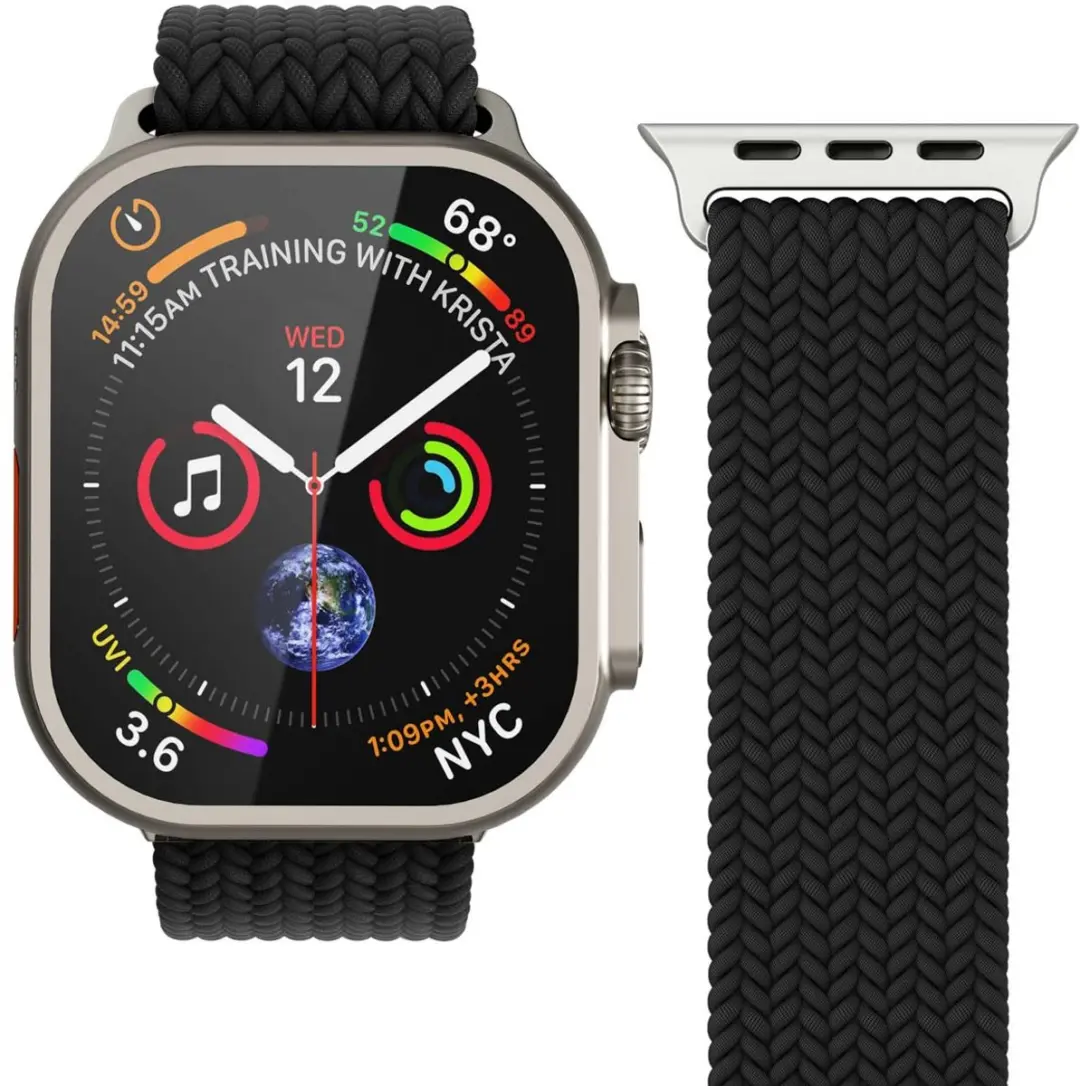 Vonmählen Woven Loop Band Apple Watch - 38-42mm Zwart - afbeelding 3 van 6