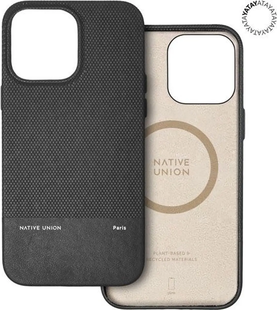 NATIVE UNION, Backcover Geschikt voor Apple iPhone 15 Pro Max (RE)CLASSIC, Zwart
