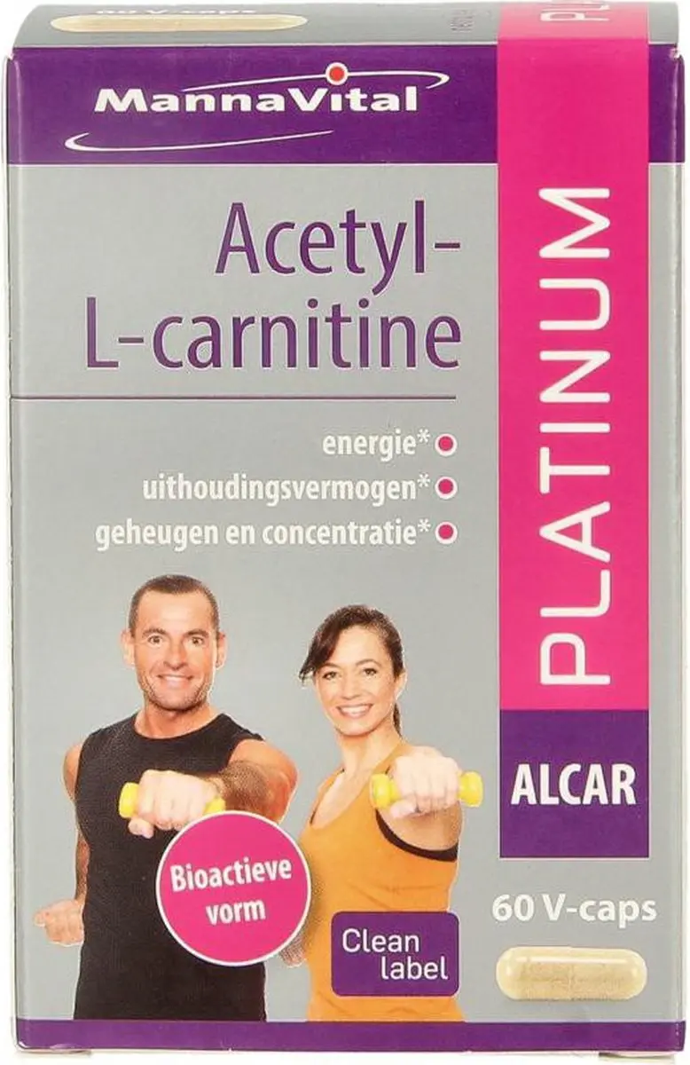 Mannavital Acetyl-L-Carnitine 60 Vegetarische Capsules