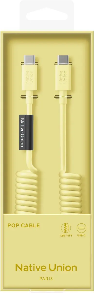 Native Union Pop Cable USB-C 1.2M 60W - Lemon