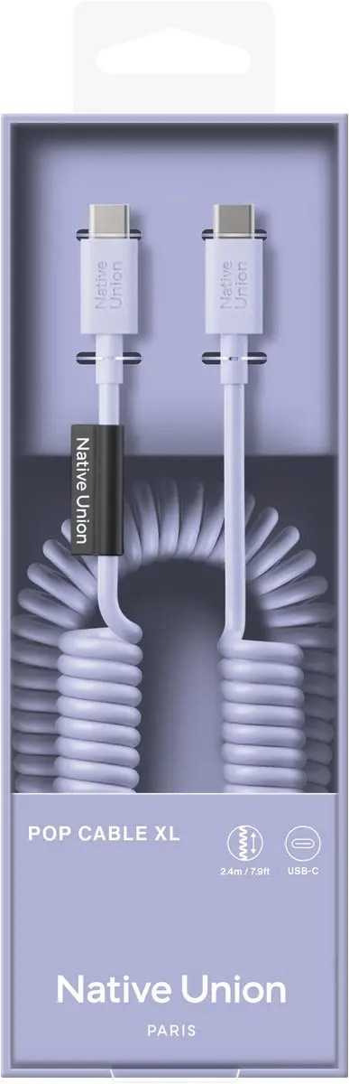 Native Union Pop Cable USB-C 2.4M 60W - Azur