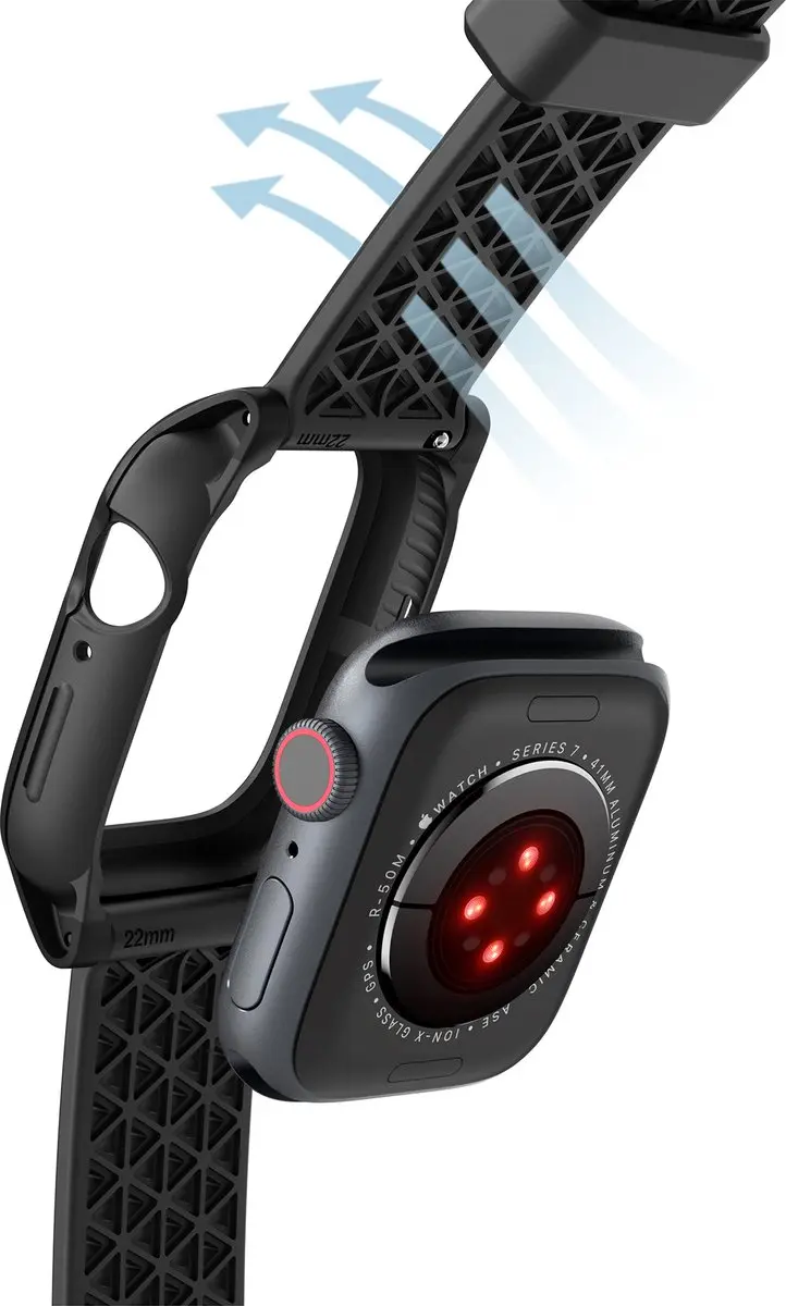 Catalyst Siliconen Apple Watch Band 41mm - Zwart - afbeelding 5 van 6
