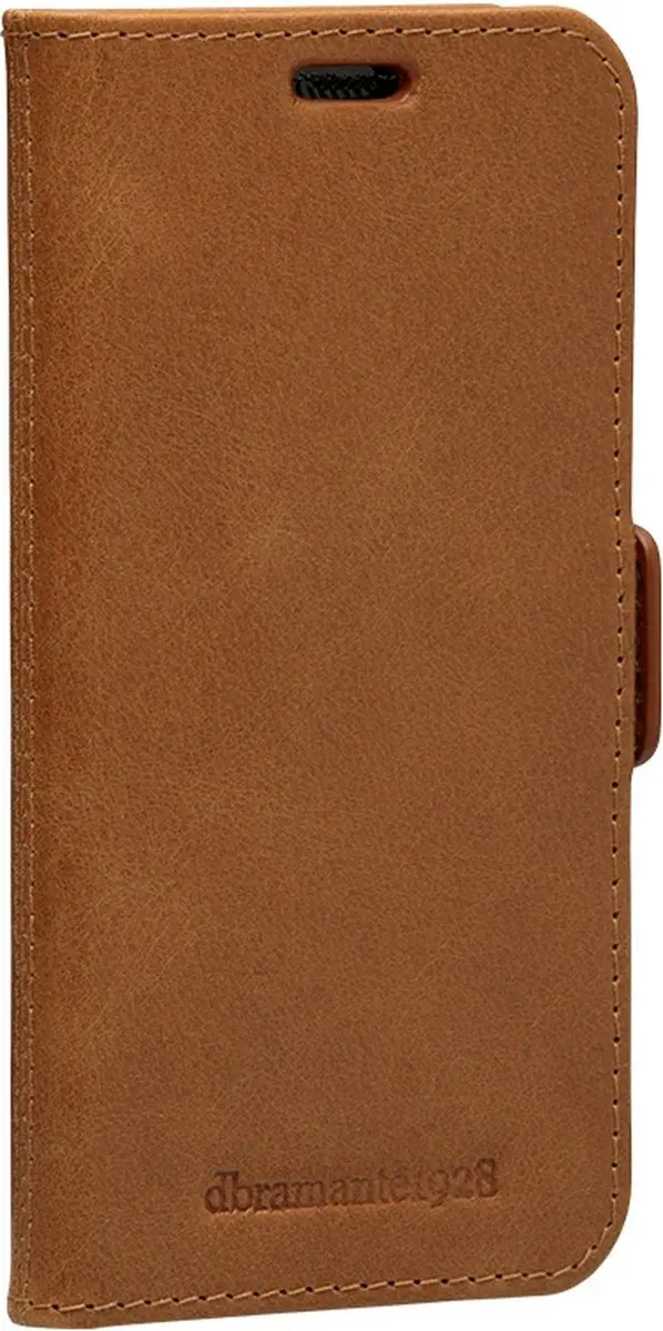 dbramante1928 iPhone 12 Pro Max Boekenkasthoesje - Effen Cognac Leer