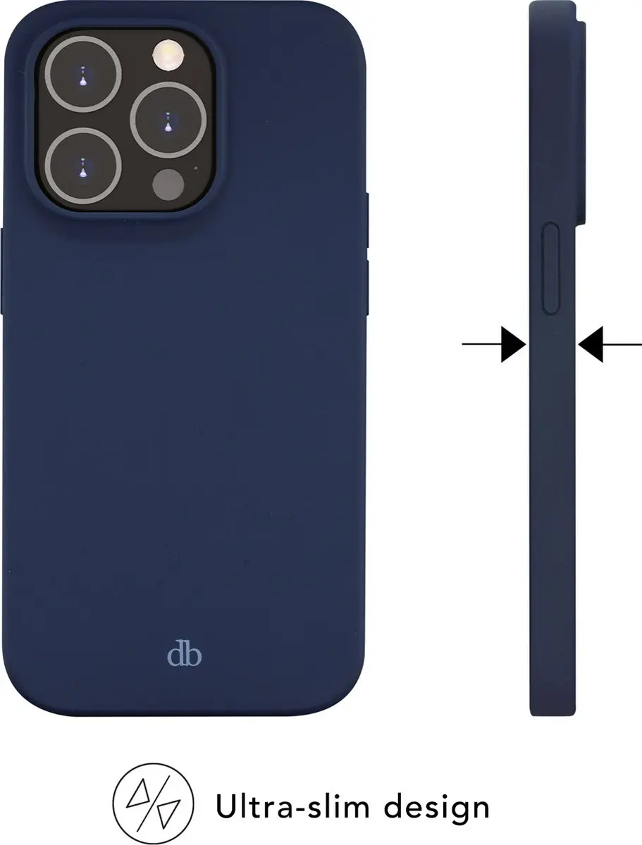 dbramante1928 Monaco Hoesje iPhone 14 Pro Max - Blauw - MagSafe
