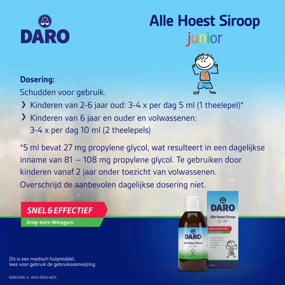 Daro Junior Hoestsiroop 150ml
