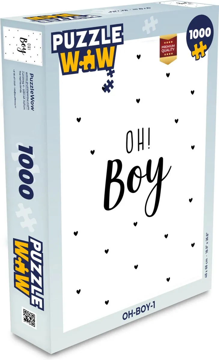 PuzzleWow Oh! Boy Quotes Legpuzzel 1000 Stuks - Multicolor