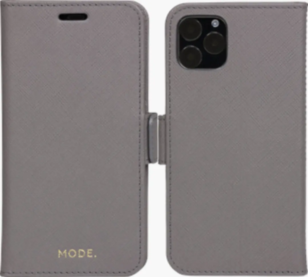 dbramante1928 iPhone 11 Pro Hoesje - Effen Grijs Leer - 4 Pasjes