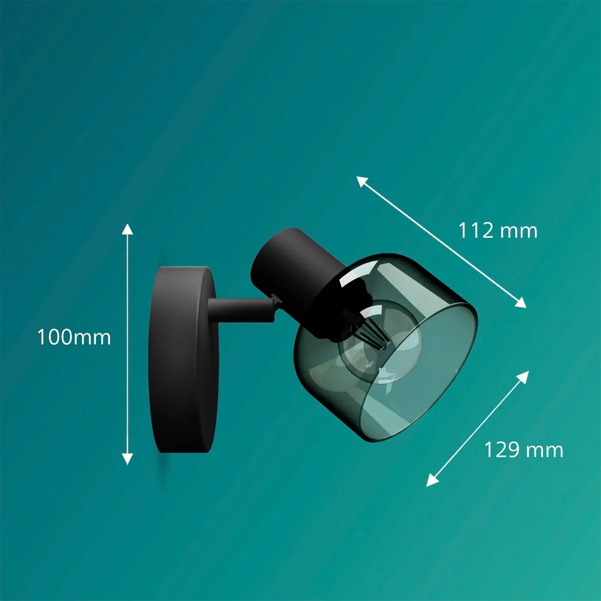 Philips Sleet Opbouwspot E14 Warmwit - Zwart