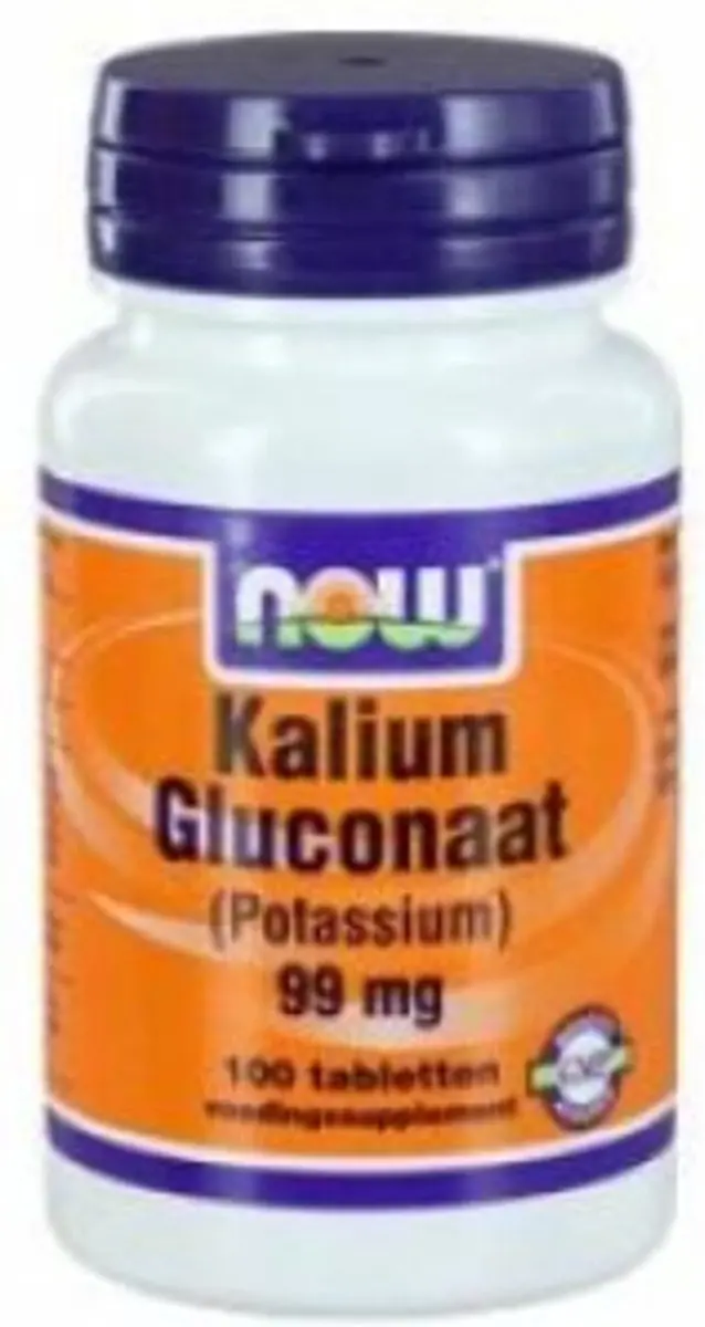 Now Foods Kalium Gluconaat 99mg - 100 Tabletten