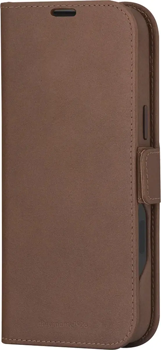 dbramante1928 Bookcase Hoesje iPhone 16 Plus - Cognac Leer - 4 Pasjes