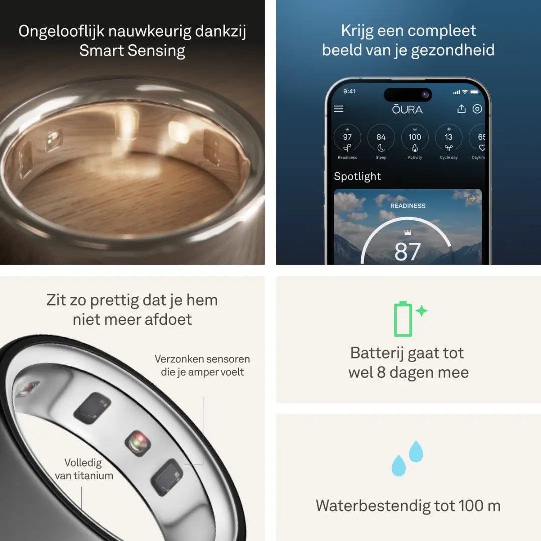 Oura Ring 4 - Maat 6 - Stealth - afbeelding 4 van 6
