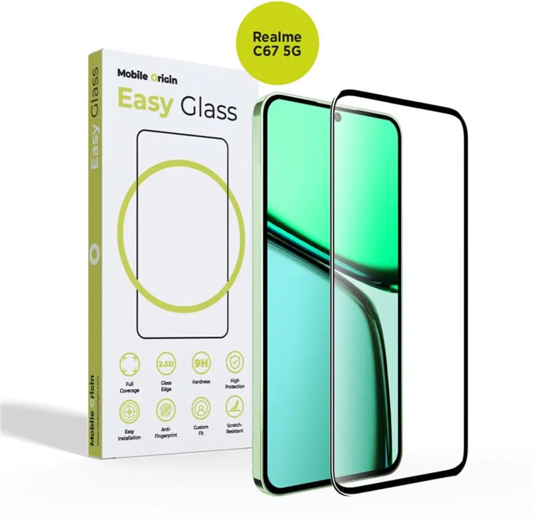 Mobile Origin Easyglass Beschermend Glas Voor Realme C67 5G Gehard
