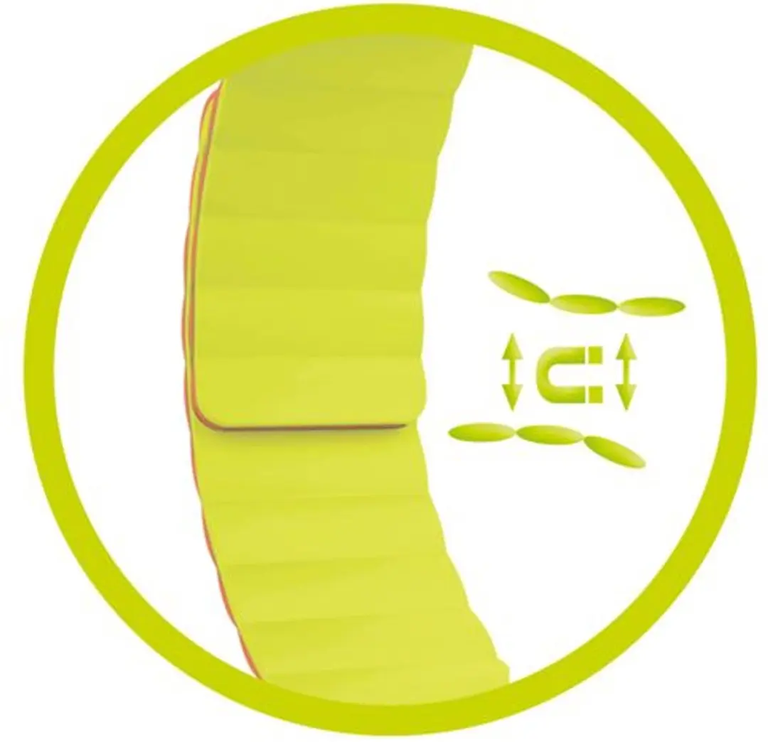 Mobile Origin Magnetische Band Apple Watch - Oranje/Groen - One Size