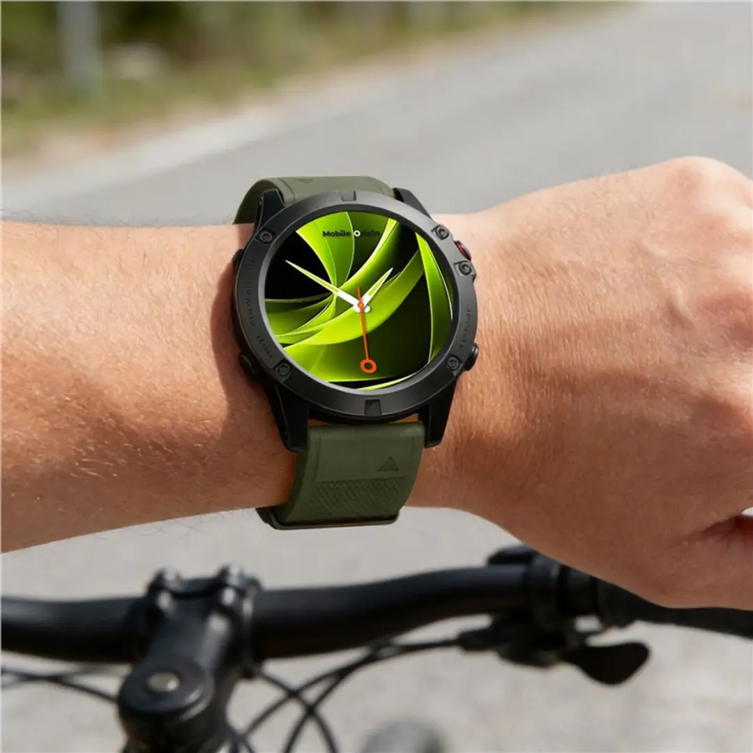 Mobile Origin Easy Strap Horloge 20mm - Donkergroen