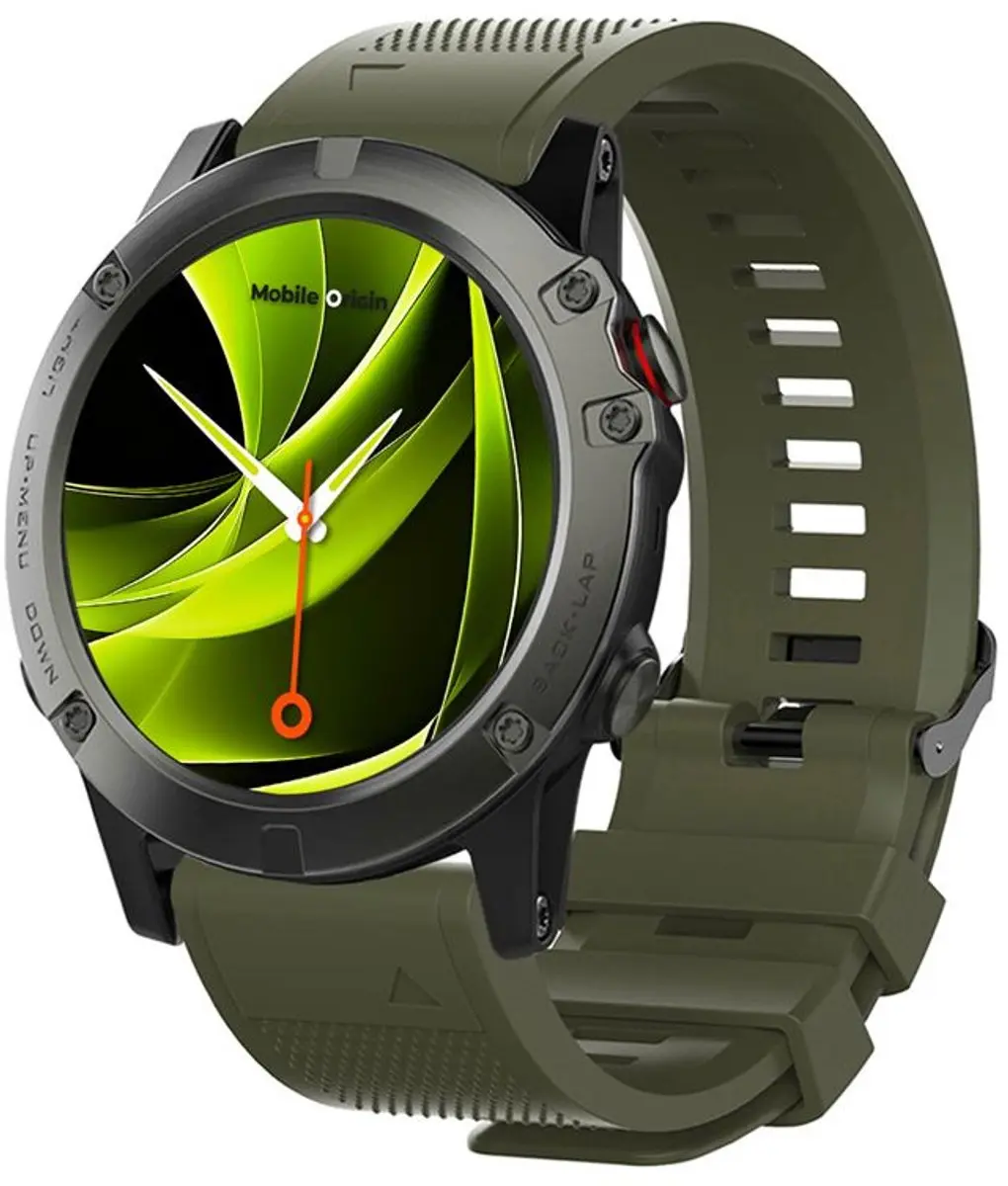 Mobile Origin Easy Strap Horloge 20mm - Donkergroen