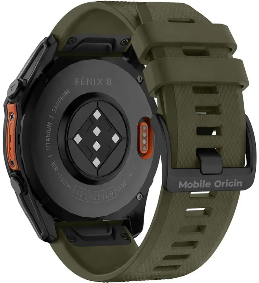 Mobile Origin Easy Strap Horloge 20mm - Donkergroen