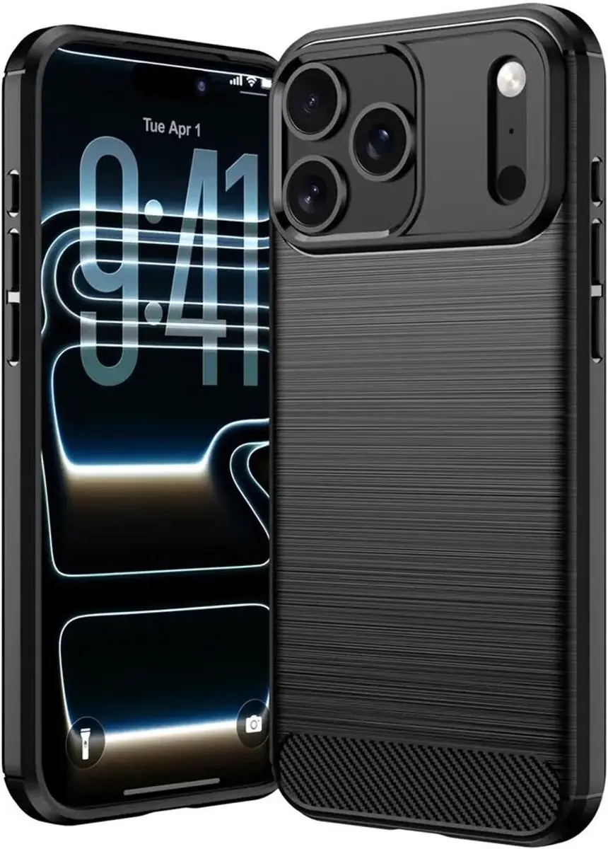 Selected Geborsteld TPU Hoesje iPhone 18 Pro