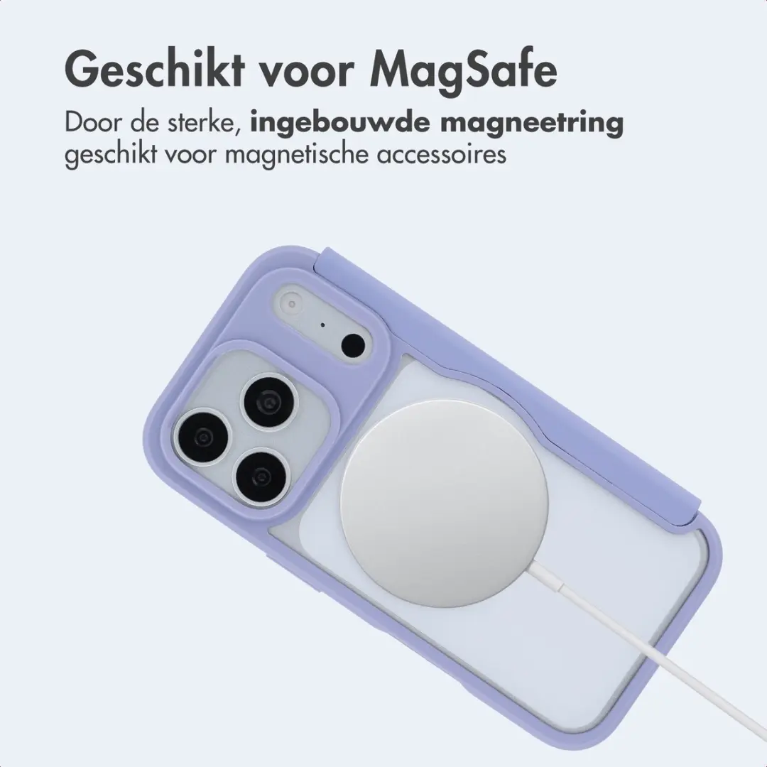 Imoshion Hoesje iPhone 18/17 Pro - Transparant - MagSafe - Paars - afbeelding 5 van 6