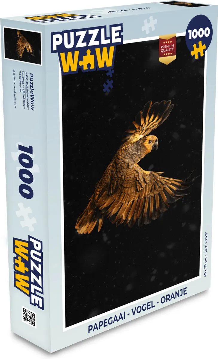 PuzzleWow Papegaai Legpuzzel 1000 Stuks - Multicolor