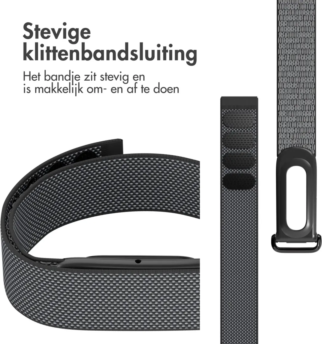 Imoshion Nylon Bandje Fitbit Air - One Size - Zwart - afbeelding 2 van 4