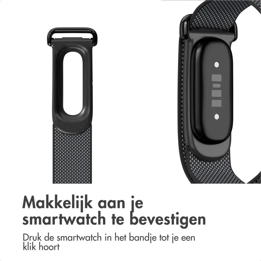 Imoshion Nylon Bandje Fitbit Air - One Size - Zwart - afbeelding 3 van 4