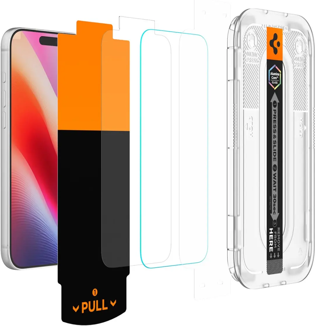 Spigen EZ Fit Pro HD Glas.tR iPhone 17/17 Pro/18 Pro - 9H - 2 Stuks - afbeelding 3 van 3