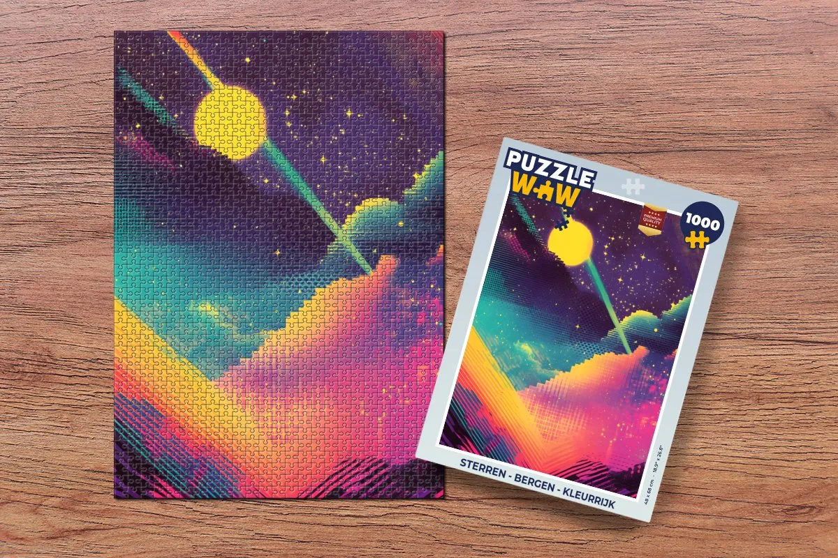PuzzleWow Sterren - Bergen Legpuzzel 1000 Stuks - Kleurrijk