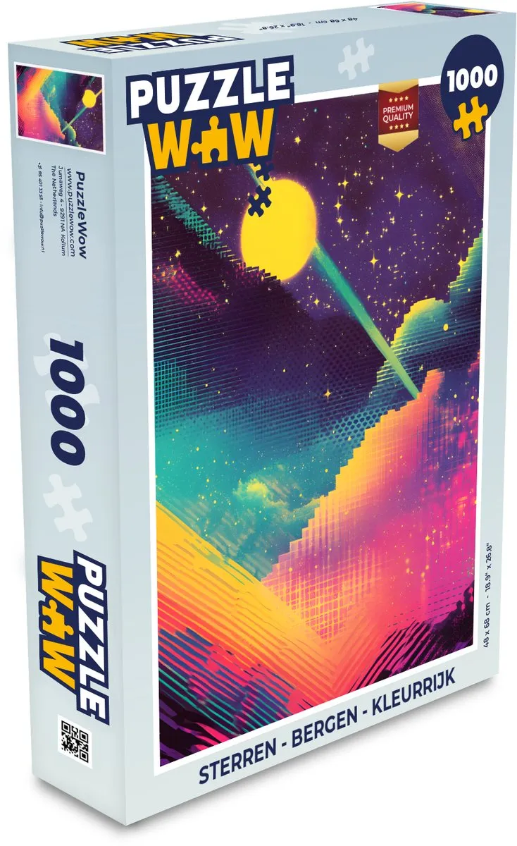 PuzzleWow Sterren - Bergen Legpuzzel 1000 Stuks - Kleurrijk