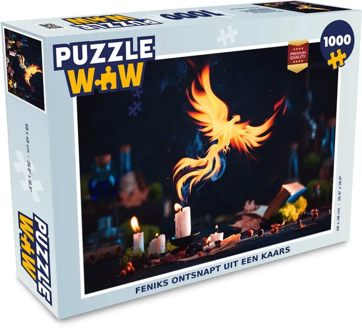PuzzleWow Feniks Ontsnapt Uit Een Kaars Legpuzzel 1000 Stuks - Multicolor