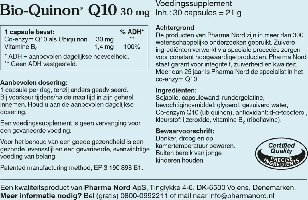 Pharma Nord Bio Quinon Q10 30mg - 30 Capsules - afbeelding 4 van 6