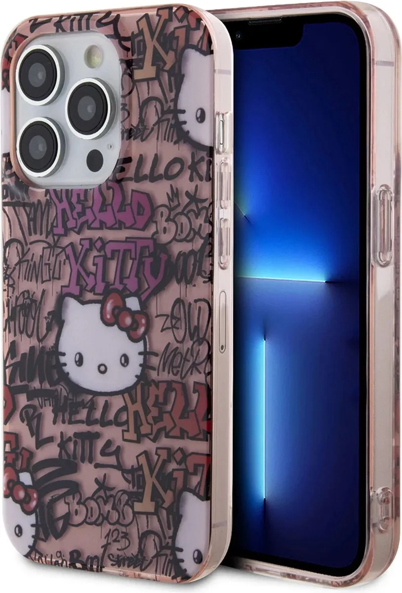 Hello Kitty IML Graffiti Hoesje iPhone 15 Pro Max - Roze