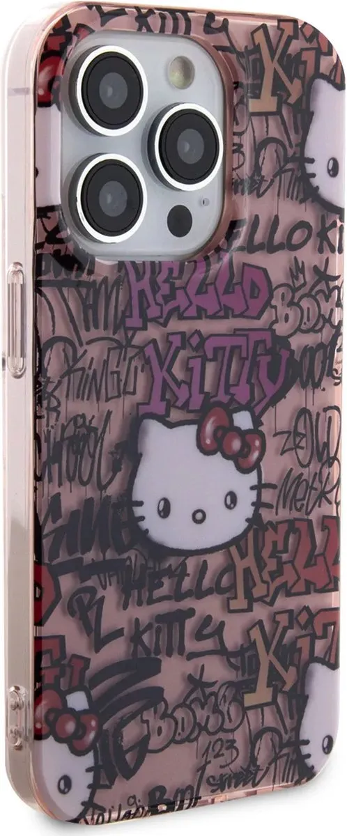 Hello Kitty IML Graffiti Hoesje iPhone 15 Pro Max - Roze