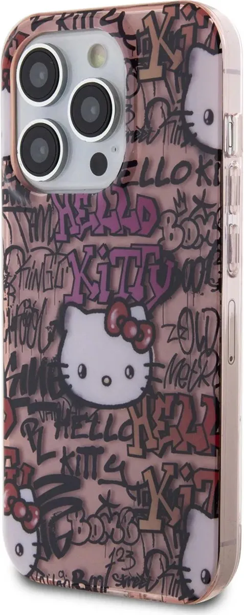 Hello Kitty IML Graffiti Hoesje iPhone 15 Pro Max - Roze