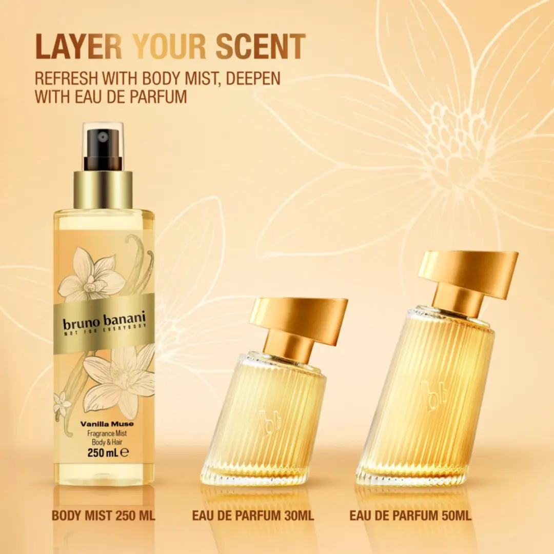 Bruno Banani Hair & Body Mist Vanilla Muse 250ml - afbeelding 2 van 5