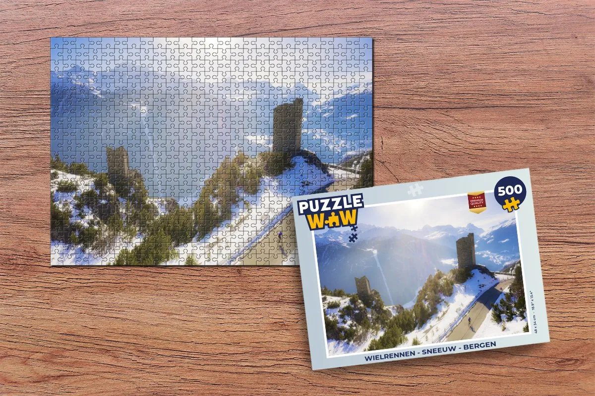 PuzzleWow Wielrennen Legpuzzel 500 Stuks - Multicolor