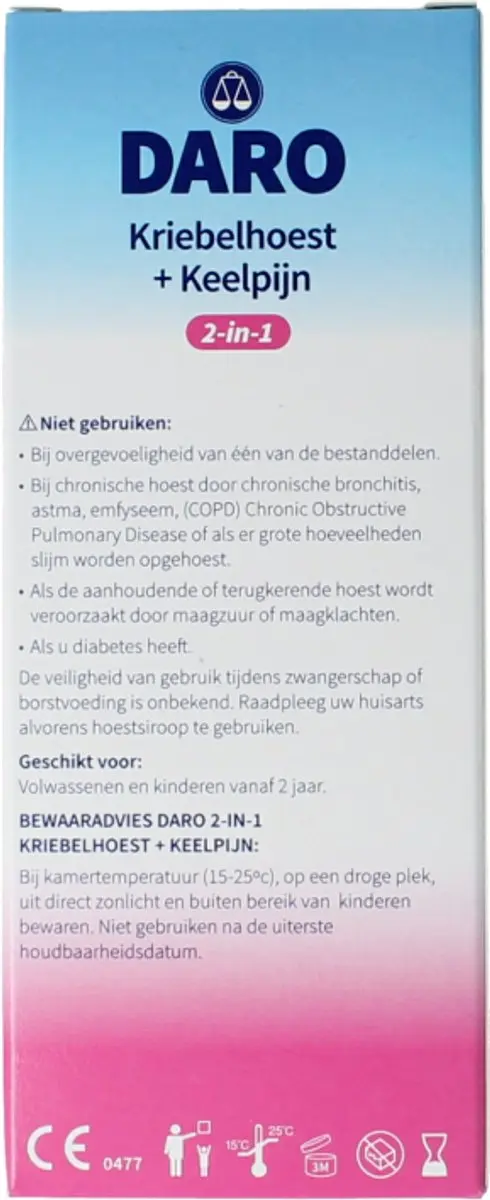 Daro 2-in-1 Kriebelhoest & Keelpijn 150ml