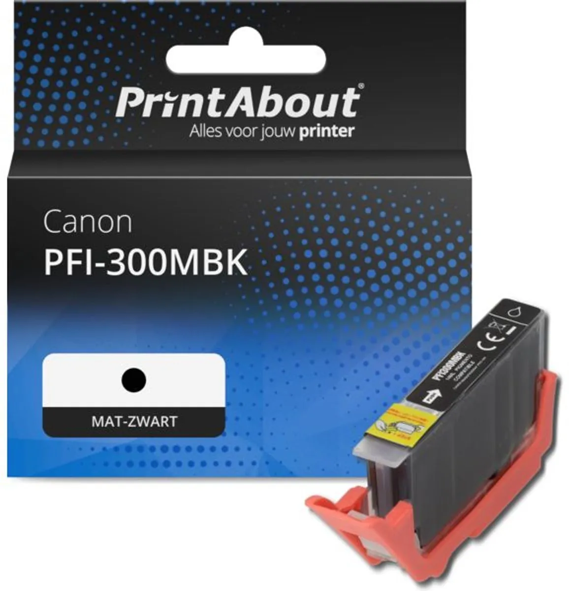 PrintAbout PFI-300MBK Inktcartridge Mat-zwart