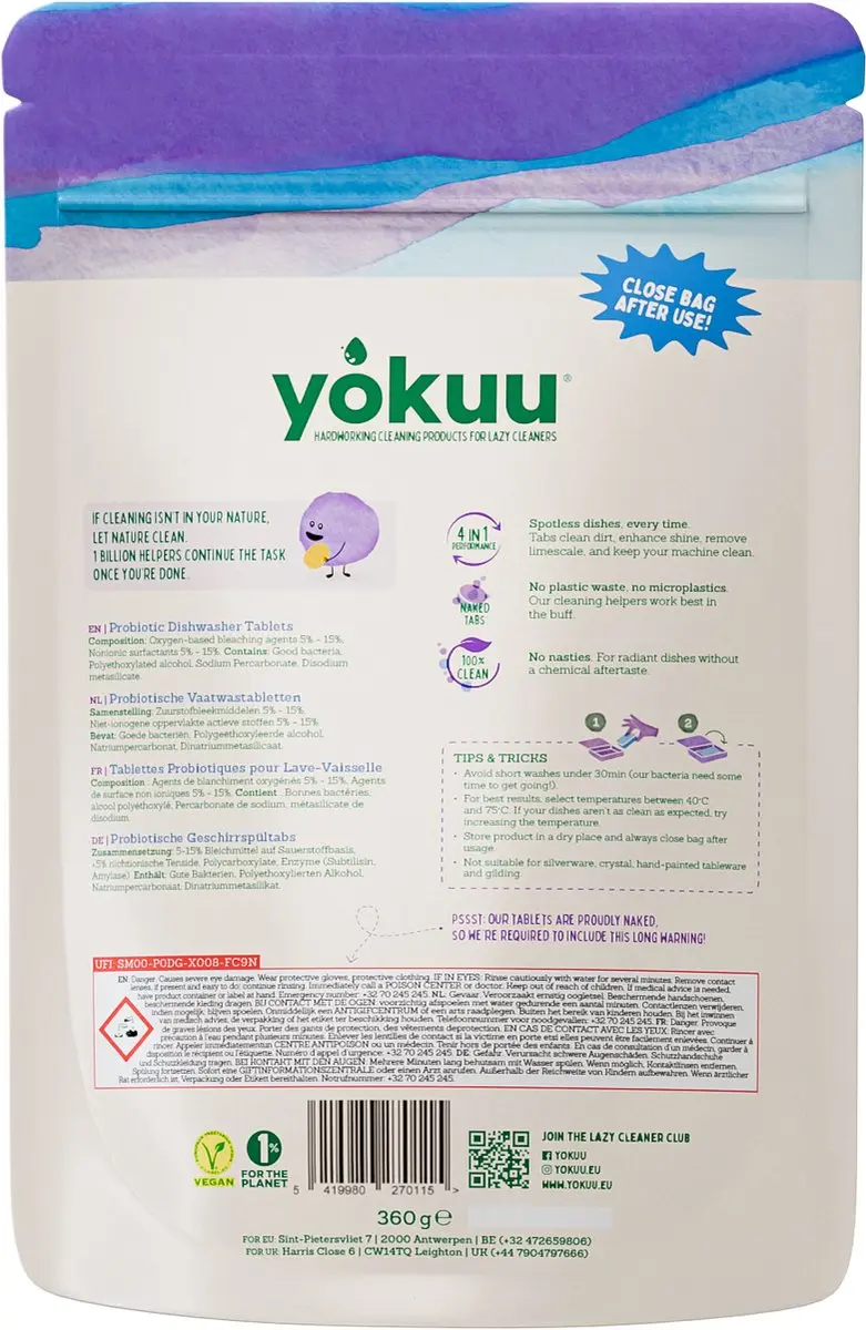 Yokuu Vaatwastabletten 30 Stuks